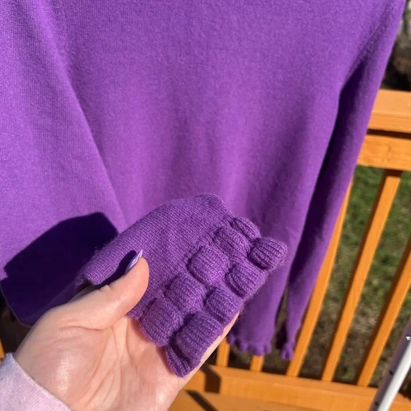 J. McLaughlin Purple Crewneck Sweater - Picture 2 of 6